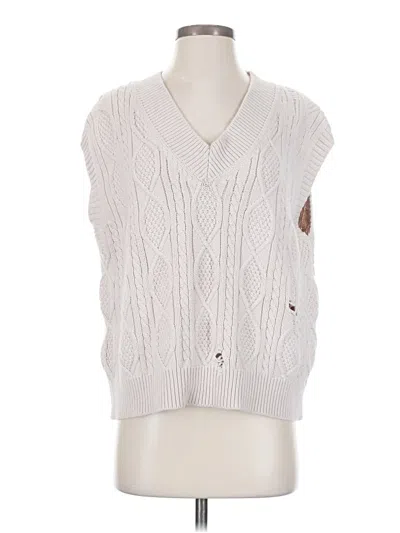 Pre-owned Assorted Brands Sweater Vest In White