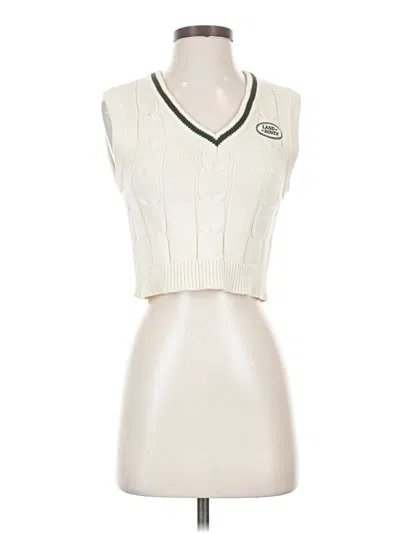 Pre-owned Assorted Brands Sweater Vest In White