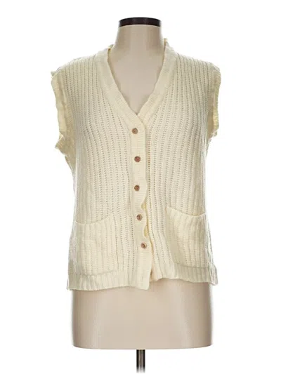 Pre-owned Assorted Brands Sweater Vest In White