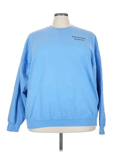 Pre-owned Assorted Brands Sweatshirt In Blue
