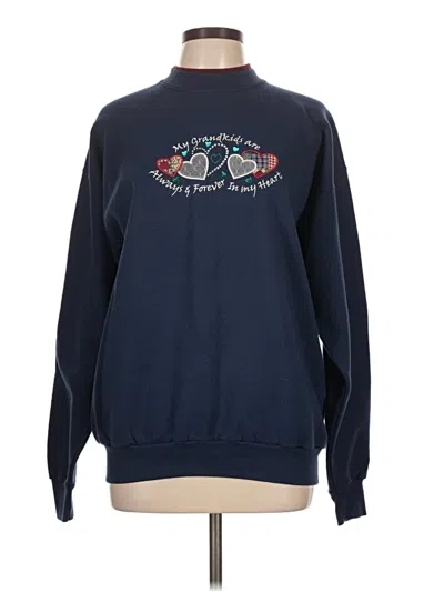 Pre-owned Assorted Brands Sweatshirt In Blue