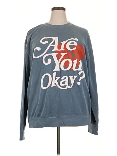 Pre-owned Assorted Brands Sweatshirt In Blue