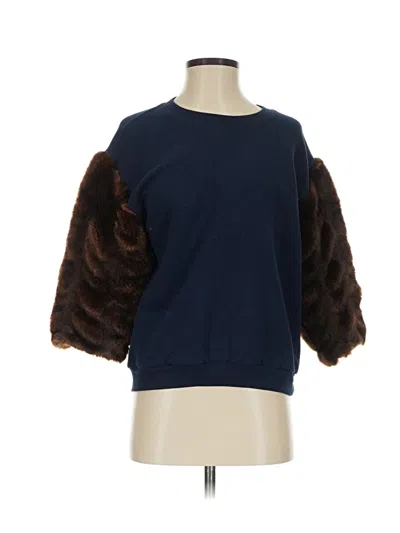 Pre-owned Assorted Brands Sweatshirt In Blue