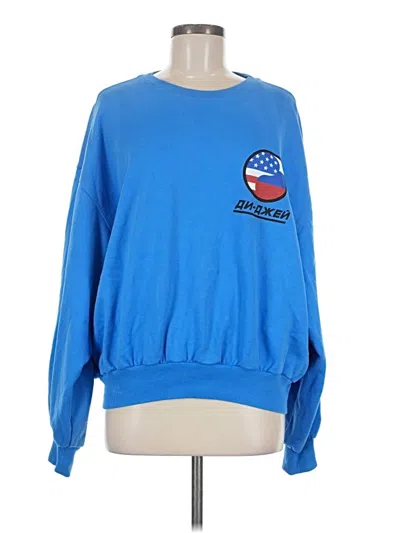 Pre-owned Assorted Brands Sweatshirt In Blue