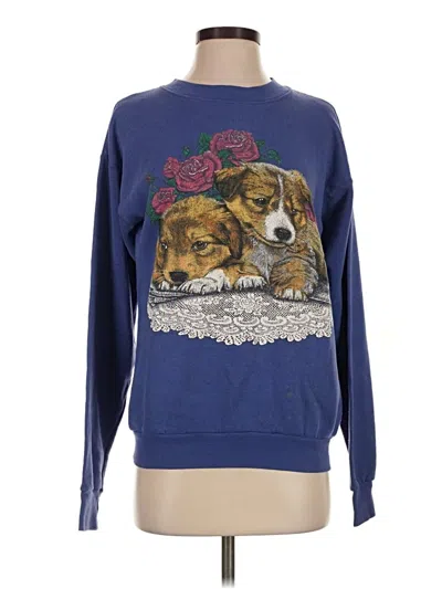 Pre-owned Assorted Brands Sweatshirt In Blue