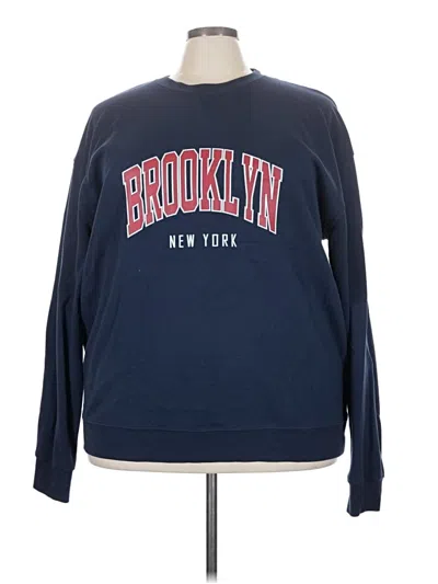 Pre-owned Assorted Brands Sweatshirt In Blue
