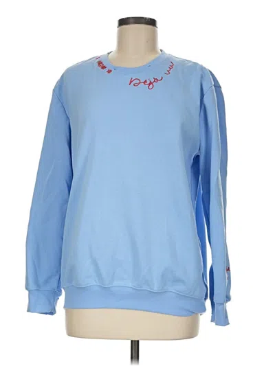 Pre-owned Assorted Brands Sweatshirt In Blue
