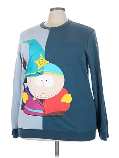 Pre-owned Assorted Brands Sweatshirt In Blue