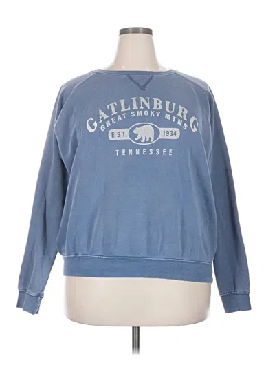 Pre-owned Assorted Brands Sweatshirt In Blue