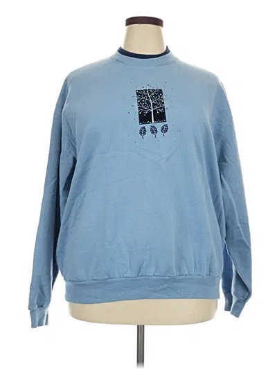 Pre-owned Assorted Brands Sweatshirt In Blue