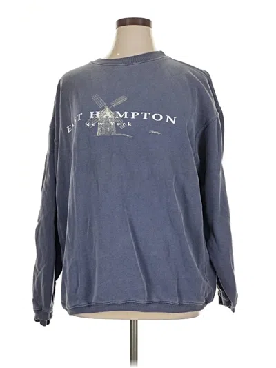 Pre-owned Assorted Brands Sweatshirt In Blue