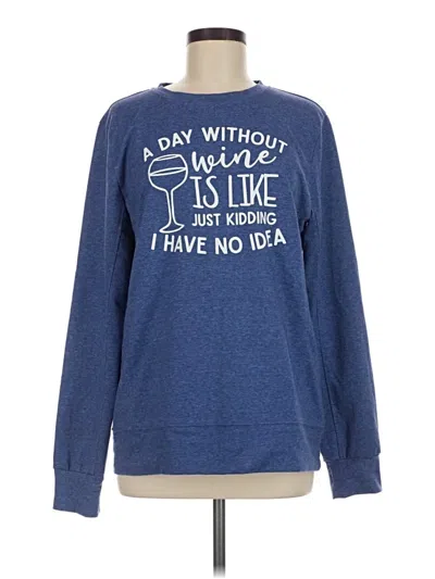 Pre-owned Assorted Brands Sweatshirt In Blue