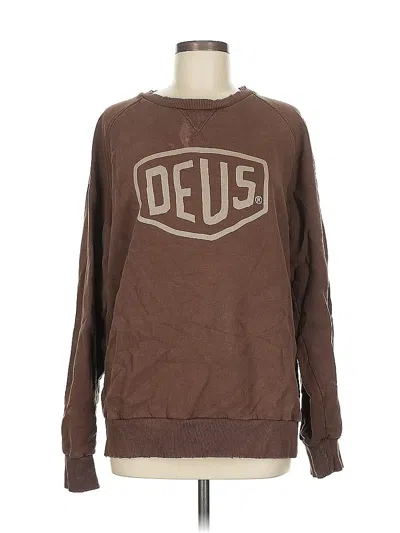 Pre-owned Assorted Brands Sweatshirt In Brown
