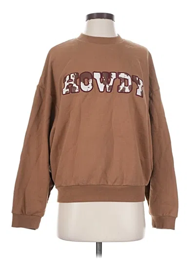 Pre-owned Assorted Brands Sweatshirt In Brown
