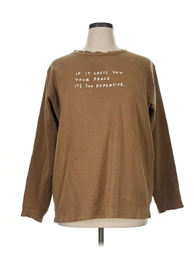 Pre-owned Assorted Brands Sweatshirt In Brown