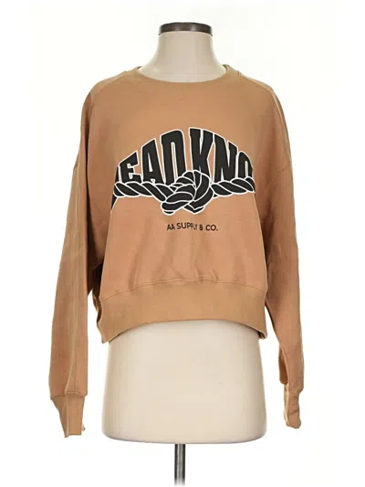 Pre-owned Assorted Brands Sweatshirt In Brown