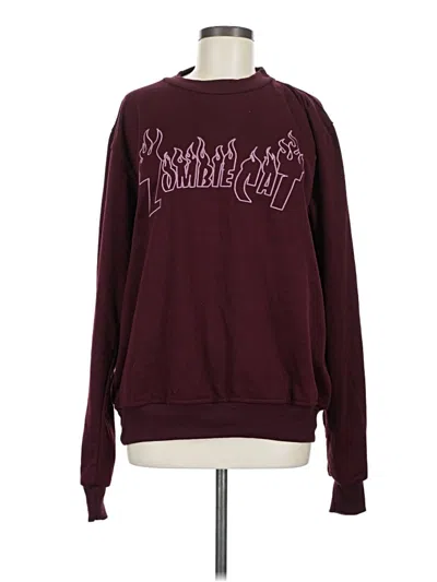 Pre-owned Assorted Brands Sweatshirt In Burgundy