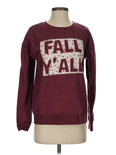 Pre-owned Assorted Brands Sweatshirt In Burgundy