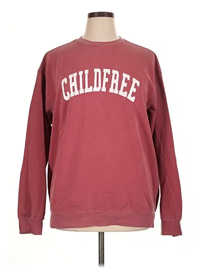 Pre-owned Assorted Brands Sweatshirt In Burgundy