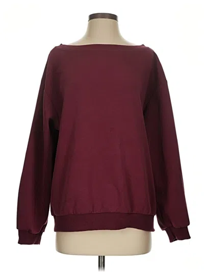 Pre-owned Assorted Brands Sweatshirt In Burgundy