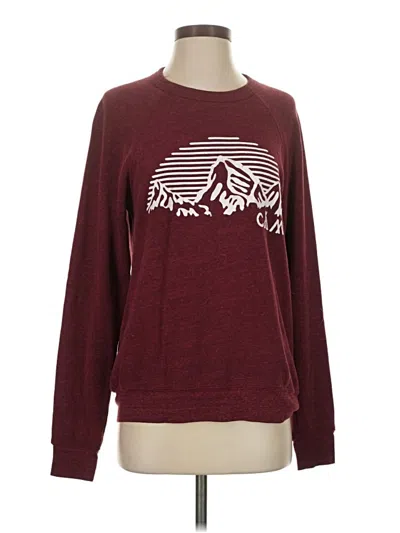 Pre-owned Assorted Brands Sweatshirt In Burgundy