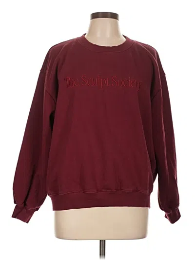 Pre-owned Assorted Brands Sweatshirt In Burgundy