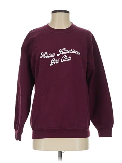 Pre-owned Assorted Brands Sweatshirt In Burgundy