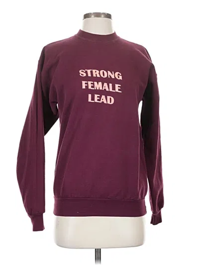 Pre-owned Assorted Brands Sweatshirt In Burgundy