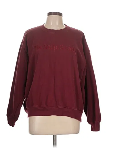 Pre-owned Assorted Brands Sweatshirt In Burgundy