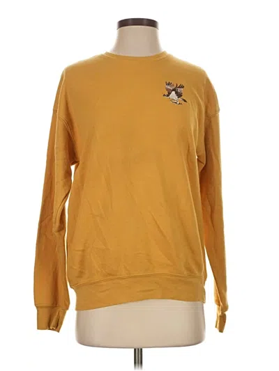Pre-owned Assorted Brands Sweatshirt In Gold