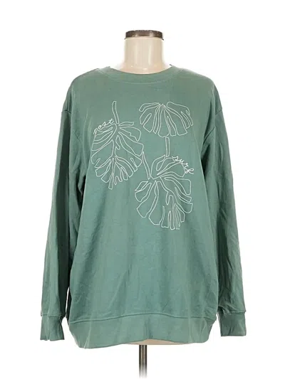 Pre-owned Assorted Brands Sweatshirt In Green