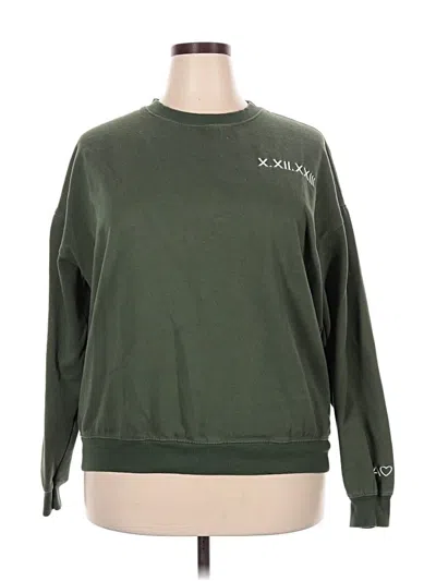 Pre-owned Assorted Brands Sweatshirt In Green