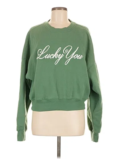 Pre-owned Assorted Brands Sweatshirt In Green