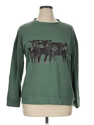 Pre-owned Assorted Brands Sweatshirt In Green