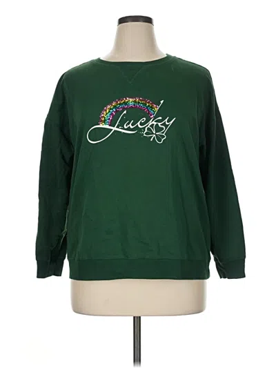 Pre-owned Assorted Brands Sweatshirt In Green