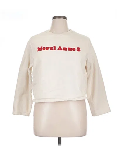 Pre-owned Assorted Brands Sweatshirt In Ivory