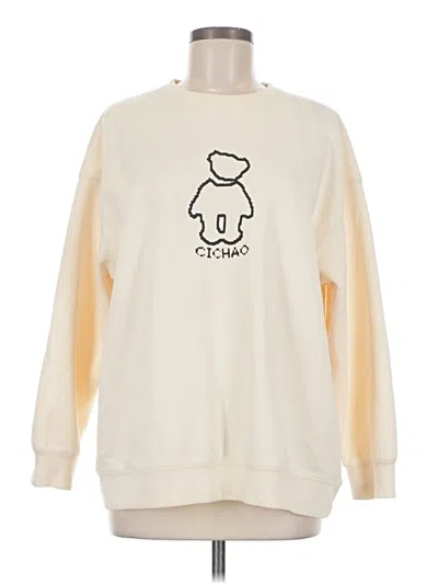 Pre-owned Assorted Brands Sweatshirt In Ivory