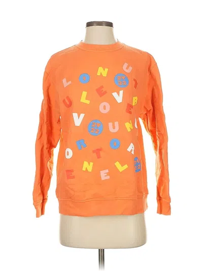 Pre-owned Assorted Brands Sweatshirt In Orange