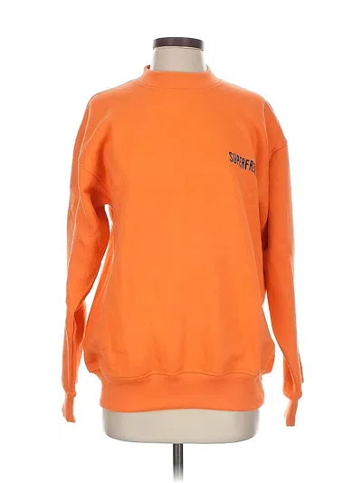 Pre-owned Assorted Brands Sweatshirt In Orange