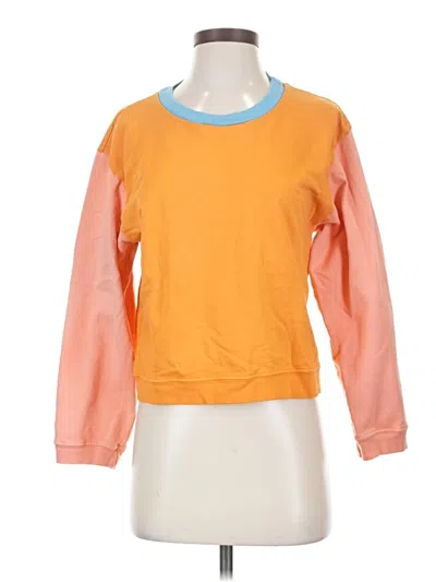 Pre-owned Assorted Brands Sweatshirt In Orange