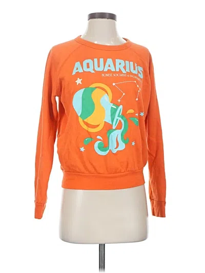Pre-owned Assorted Brands Sweatshirt In Orange