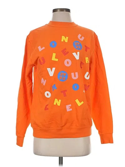 Pre-owned Assorted Brands Sweatshirt In Orange