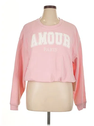 Assorted Brands Sweatshirt In Pink