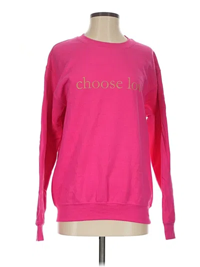 Pre-owned Assorted Brands Sweatshirt In Pink