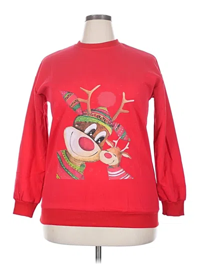 Pre-owned Assorted Brands Sweatshirt In Red