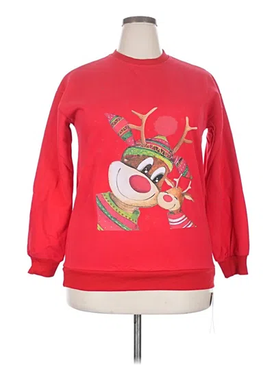 Pre-owned Assorted Brands Sweatshirt In Red