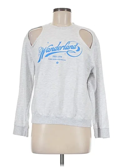 Pre-owned Assorted Brands Sweatshirt In Silver