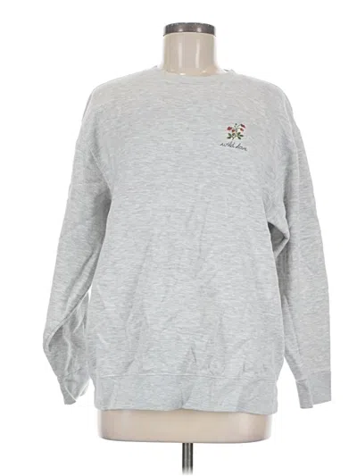 Pre-owned Assorted Brands Sweatshirt In Silver