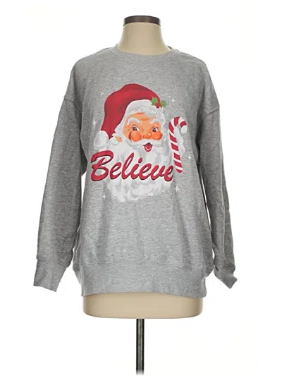 Pre-owned Assorted Brands Sweatshirt In Silver