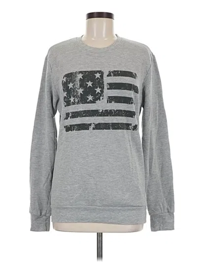 Pre-owned Assorted Brands Sweatshirt In Silver
